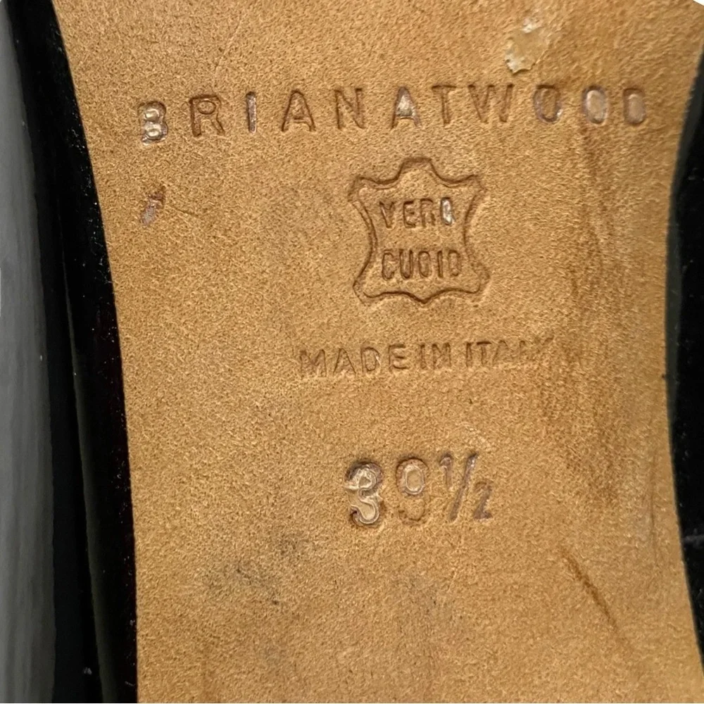 Brian Atwood Black Patent Leather Heels - Size 39.5 - Picture 8 of 8